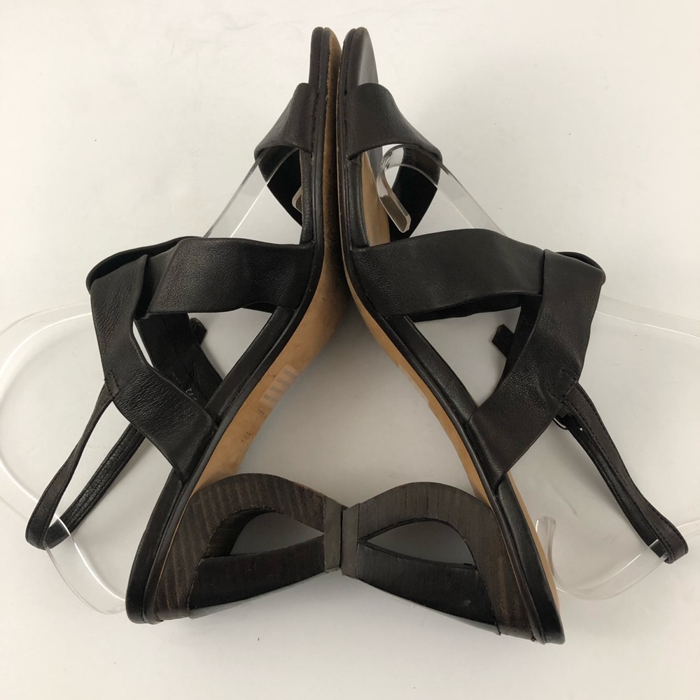 Audley London Sandals Womens 9.5 Brown Strappy Leather Cutout Heels Slingback - Picture 6 of 13